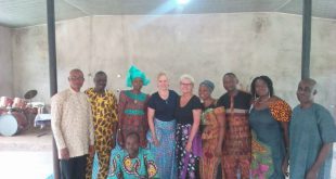 Jules and Cindy with some members of Christ's Fragrance Church during their visit to the church recently...