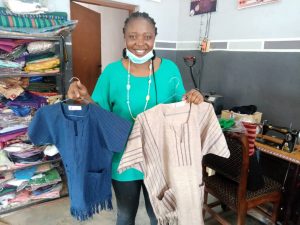 Samples of improved Aso Oke materials