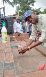 Mayor Apanishile at one of the facilities 
